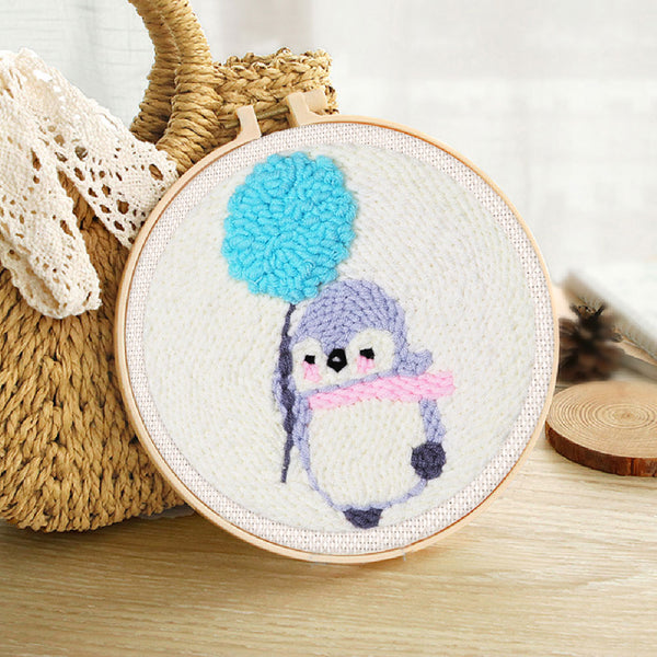 Punch Needle Kit - Penguin with a Dandelion