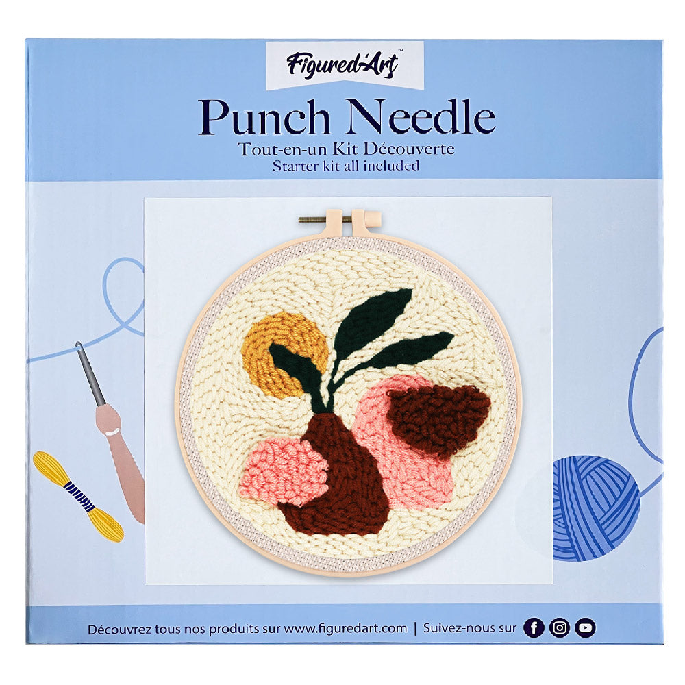Punch Needle Kit - Brown Potted Plant