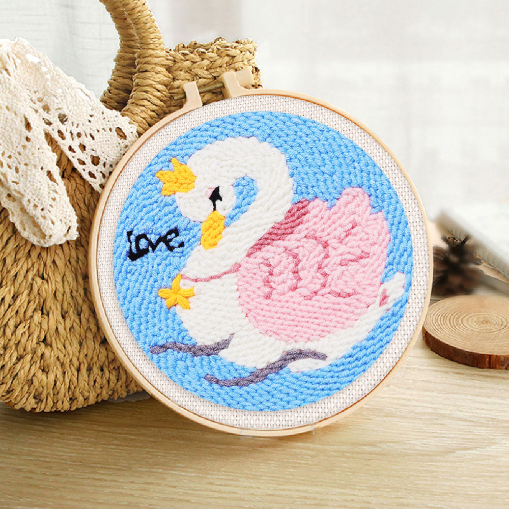 Punch Needle Kit - Lovely Swan