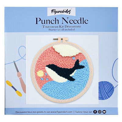 Punch Needle Kit - Pretty Blue Whale