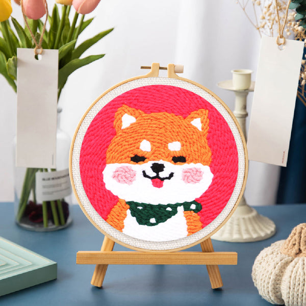 Punch Needle Kit - Shiba Inu dog