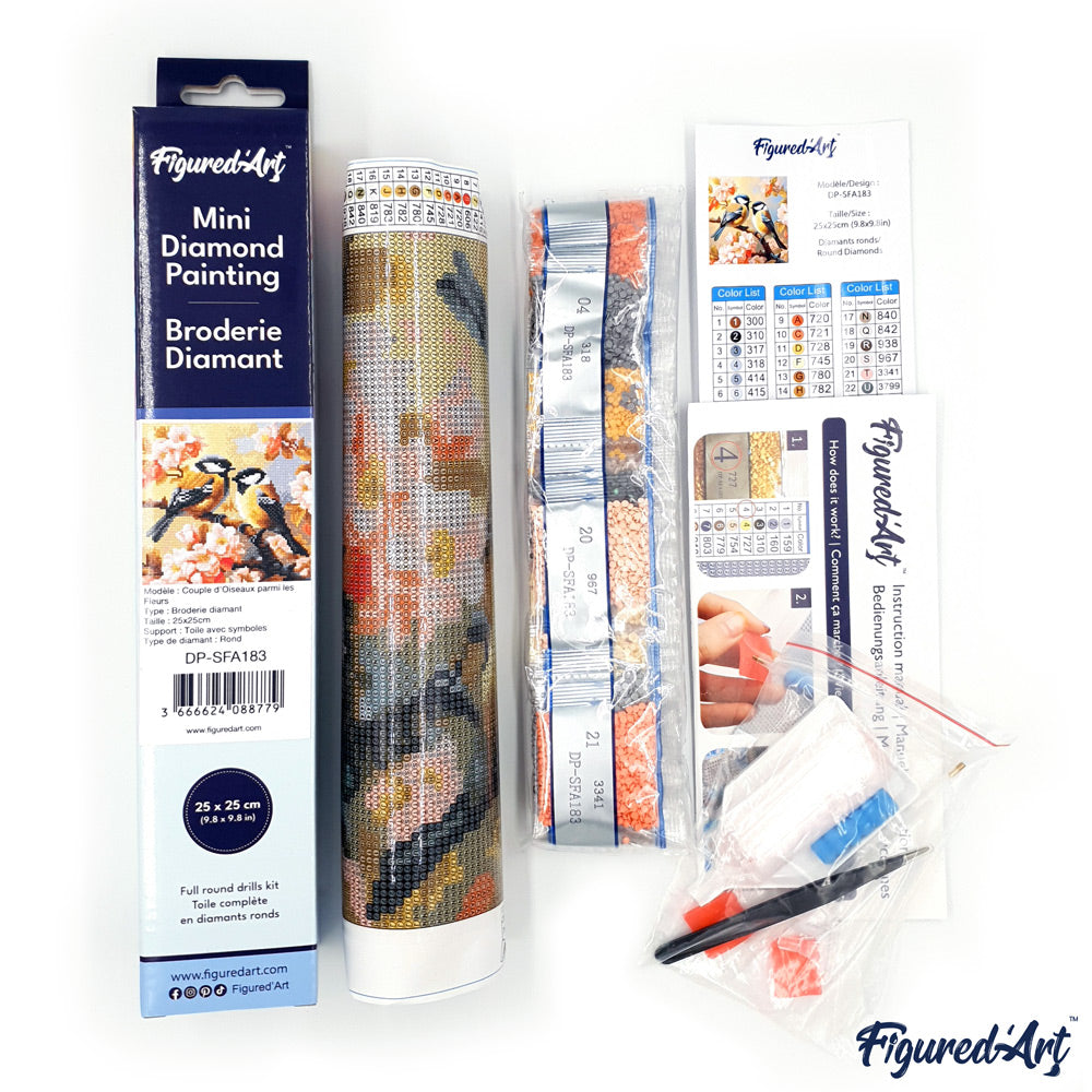 Mini Diamond Painting 25x25cm - Cute Golden Retriever Pup