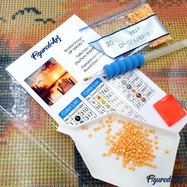 Mini Diamond Painting 25x25cm - Dog Abstract Pop Art