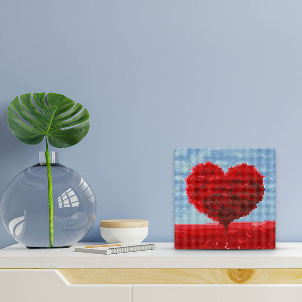 Mini Diamond Painting 25x25cm - Tree with Heart Shape