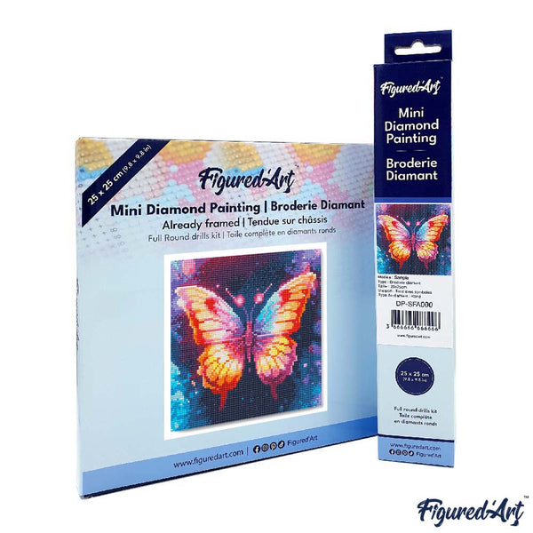 Mini Diamond Painting 25x25cm - Sparkling Butterfly