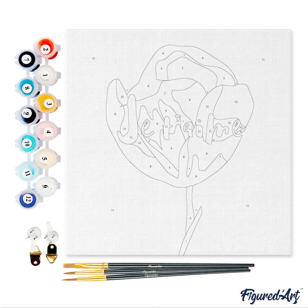 Mini Paint by numbers Je T'aime 20x20cm already framed