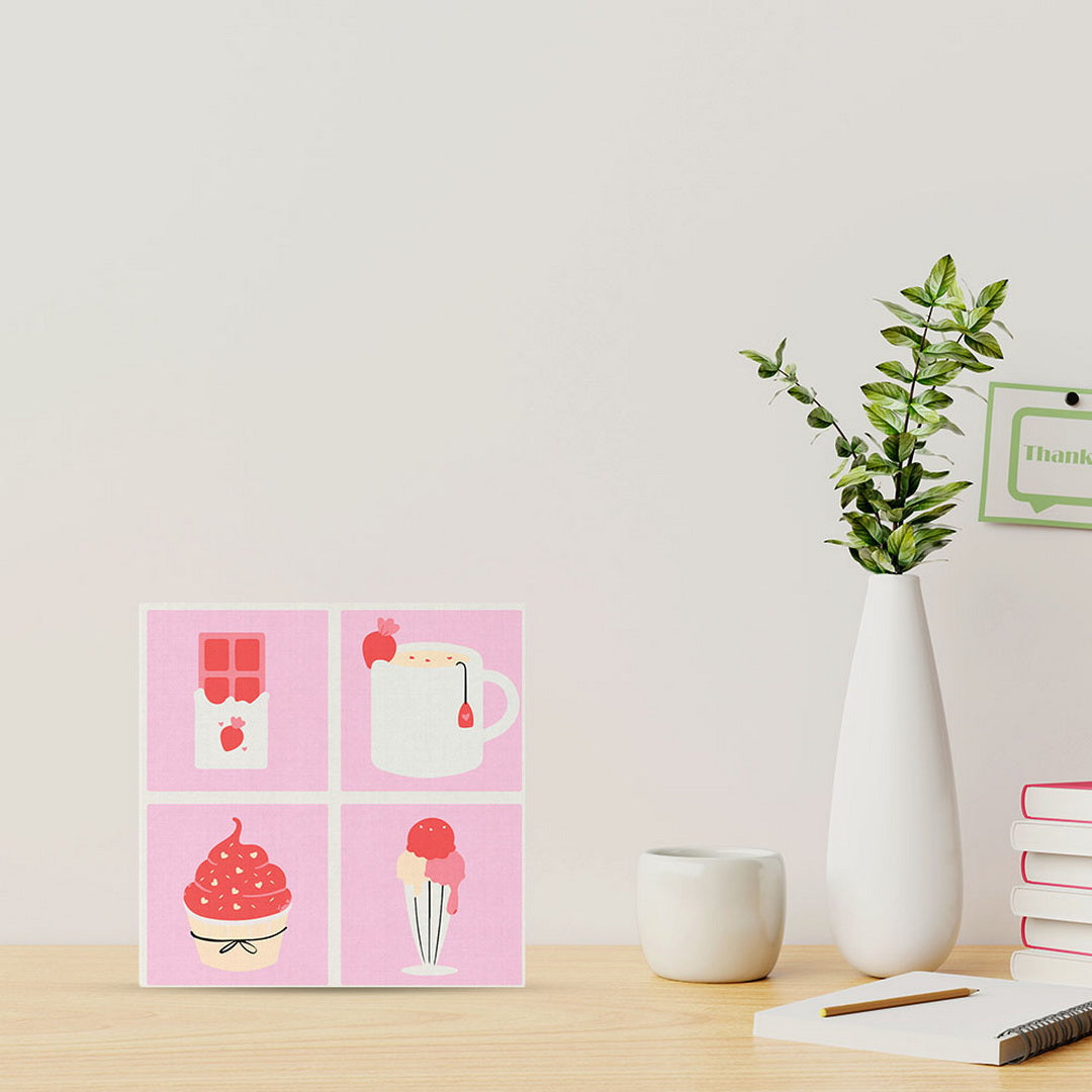 Mini Paint by numbers Sweet and delicious 20x20cm already framed