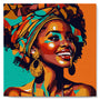 Mini Paint by numbers African Queen Pop Art 20x20cm already framed Figured'Art UK