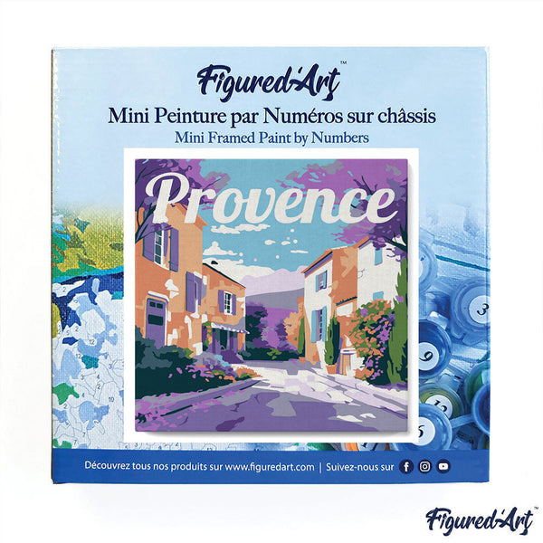 Mini Paint by numbers Travel Poster Provence Spring 20x20cm already framed