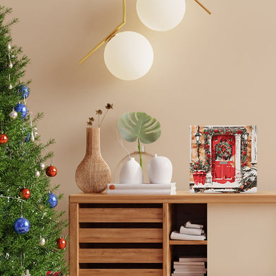 Mini Paint by numbers The Red Door 20x20cm already framed