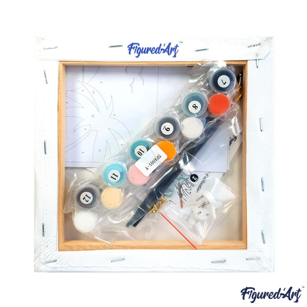 Mini Paint by numbers Travel Poster Miami 20x20cm already framed